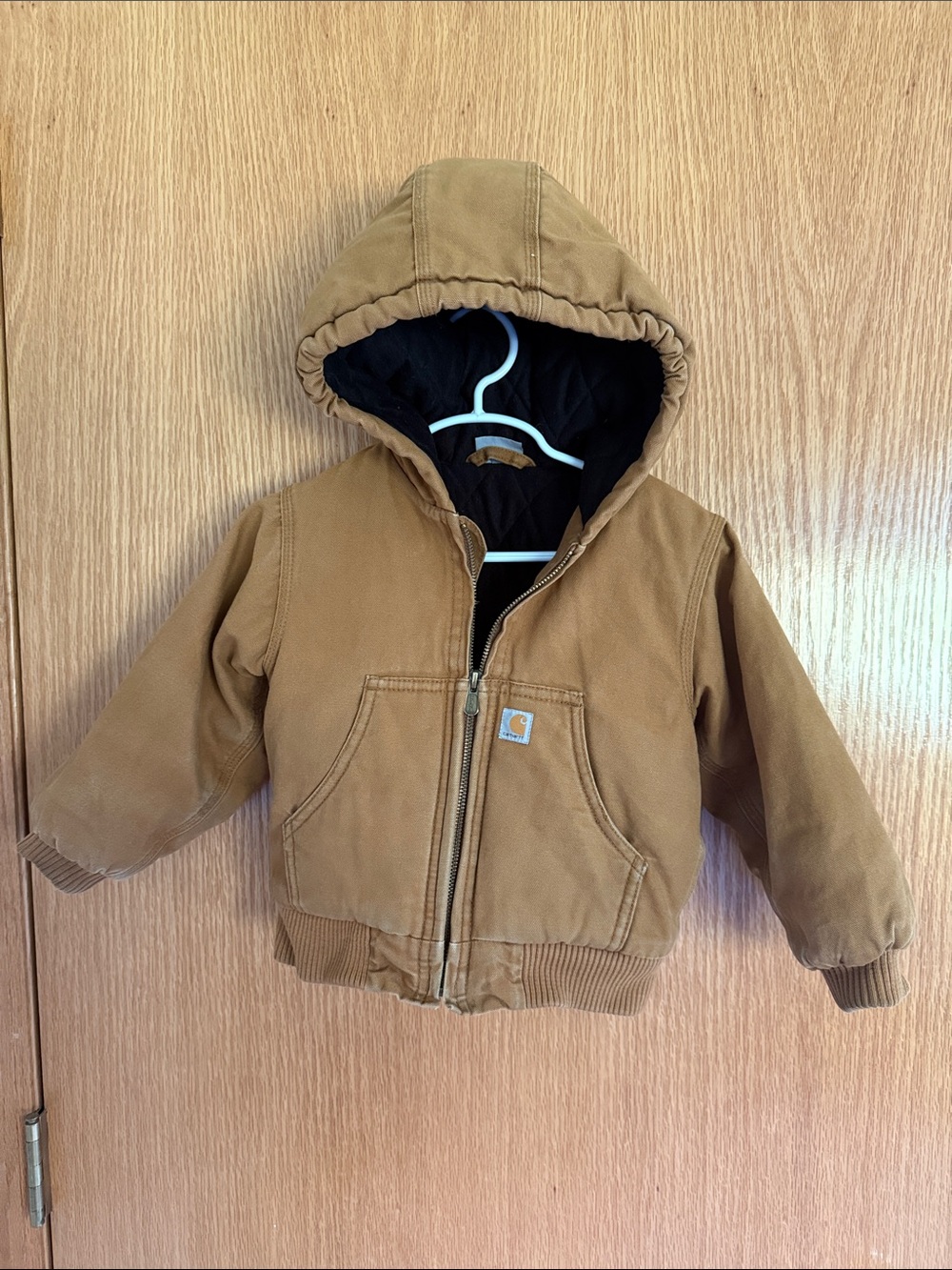 Carhartt Jacket Toddler 2T Brown Duck Canvas Insulated Quilted